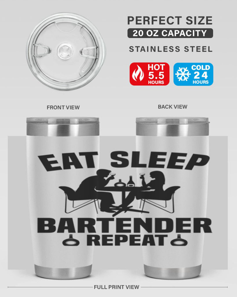 Eat sleep Style 3#- bartender- tumbler