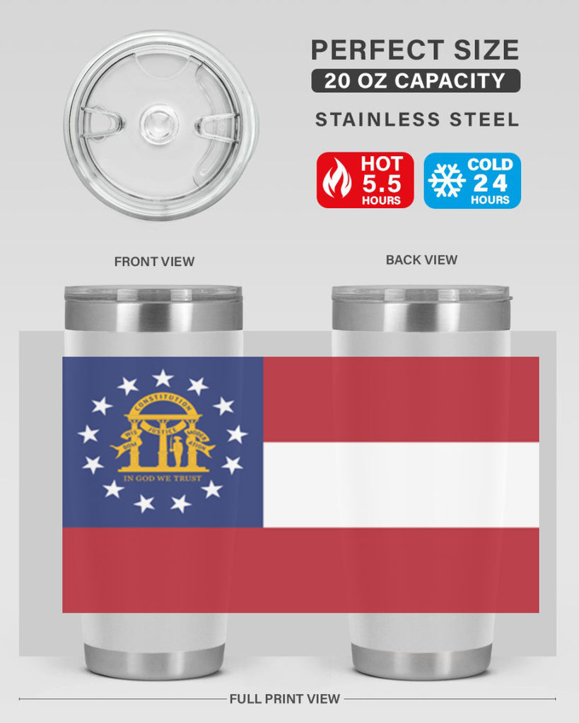 Georgia 42#- Us Flags- Tumbler