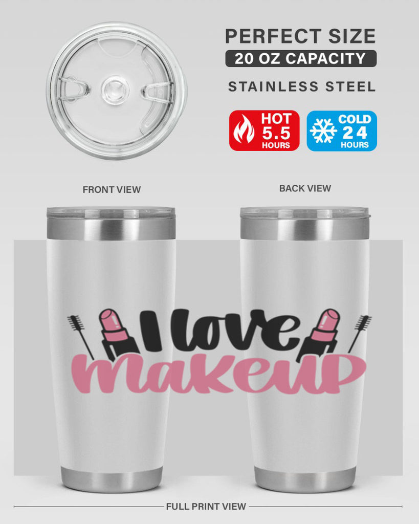 I Love Makeup Style 80#- make up- Tumbler