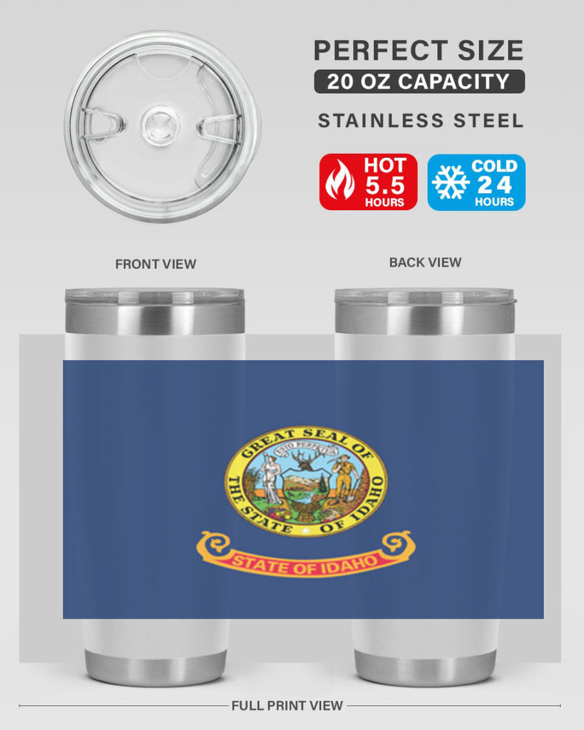 Idaho 40#- Us Flags- Tumbler