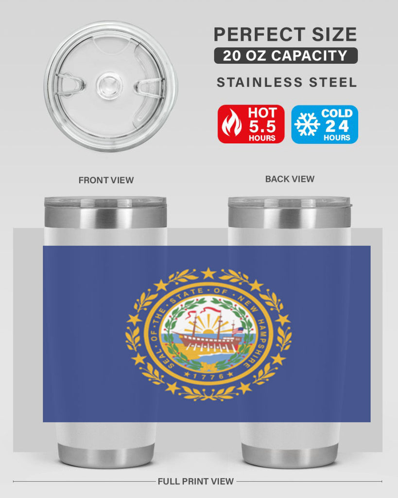 New Hampshire 23#- Us Flags- Tumbler