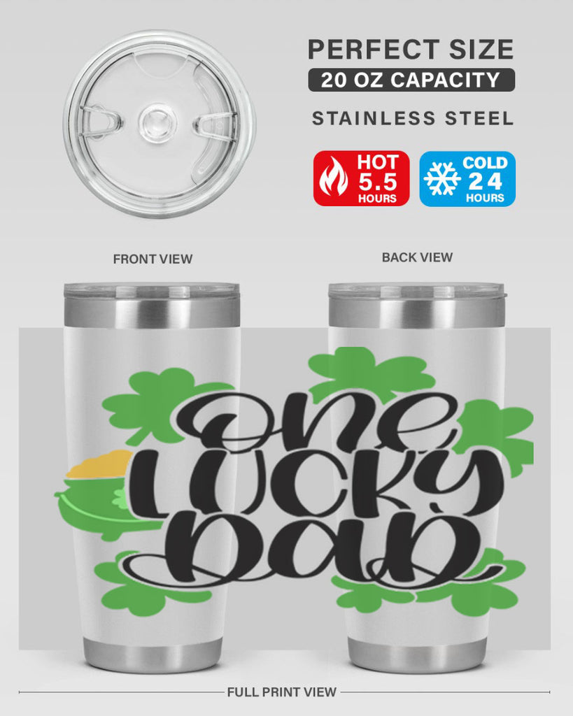 One Lucky Dad Style 43#- St Patricks Day- Tumbler
