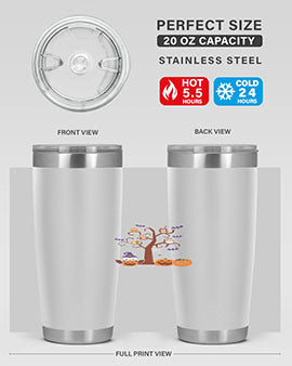 Owl With Pumpkin Halloween Tree A TurtleRabbit 16#- owl- Tumblers