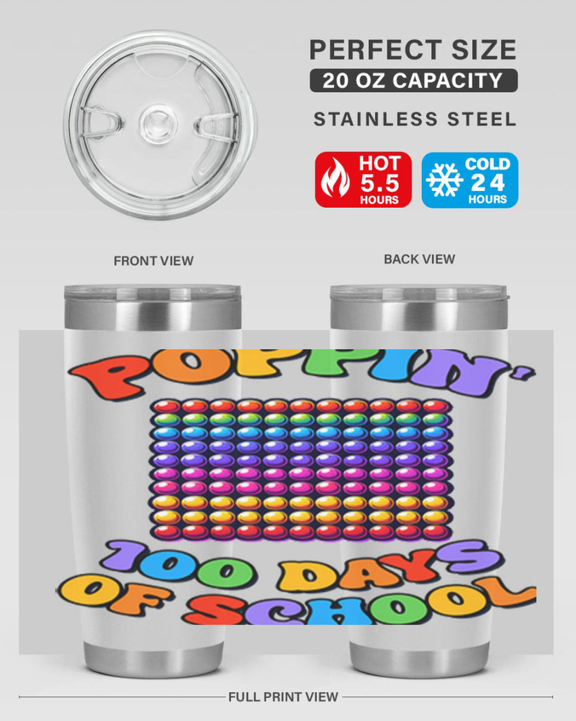 Poppin my way through PNG 54#- 100 days of school- Tumbler