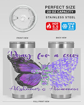 Pray For A Cure AlzheimerS Awareness 208#- alzheimers- Tumbler