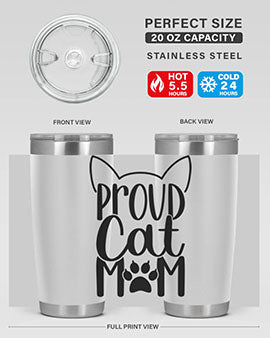 Pround Cat Mom Style 103#- cat- Tumbler