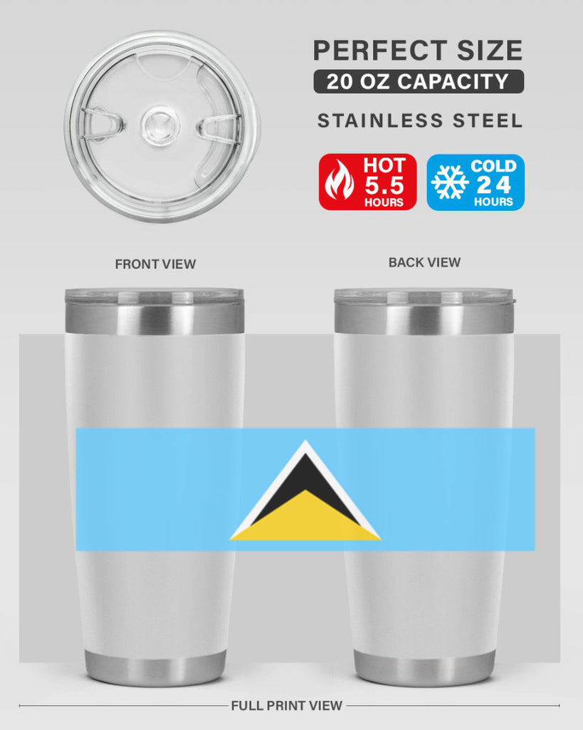 Saint Lucia 51#- world flags- Tumbler