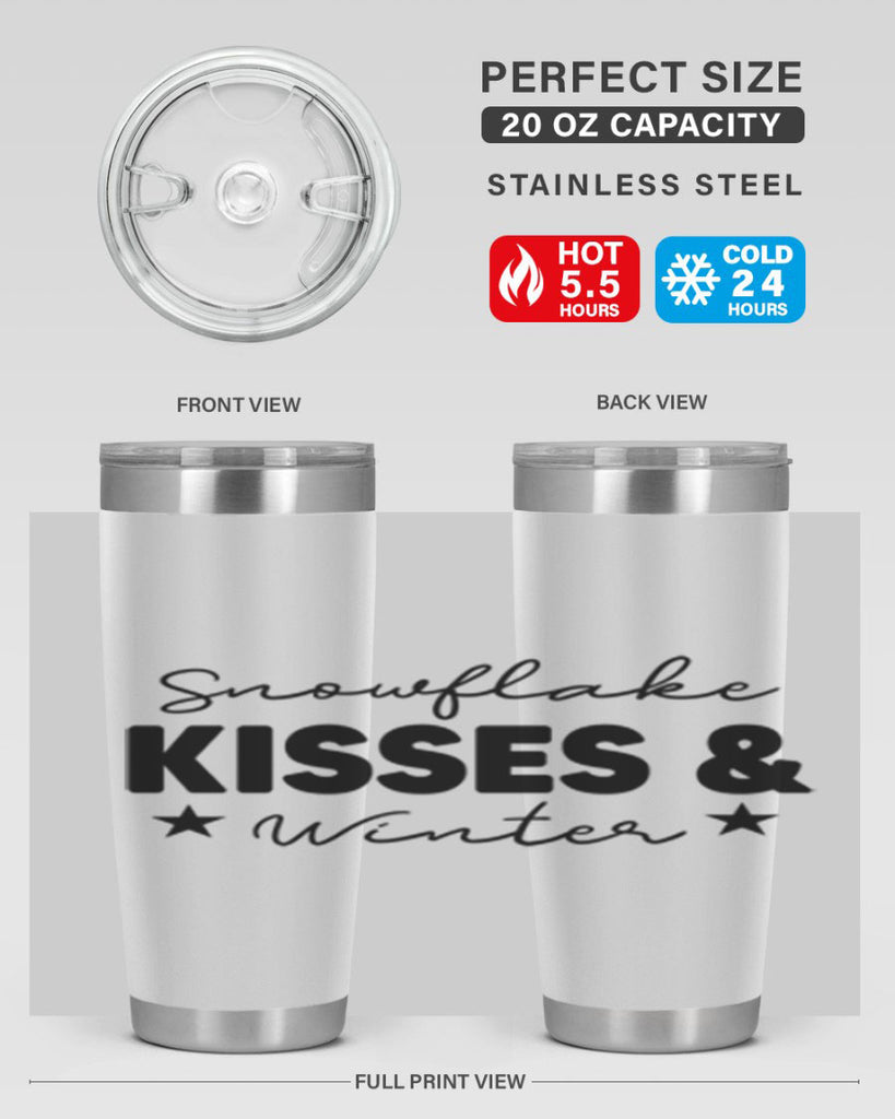 Snowflake Kisses Winter374#- winter- Tumbler
