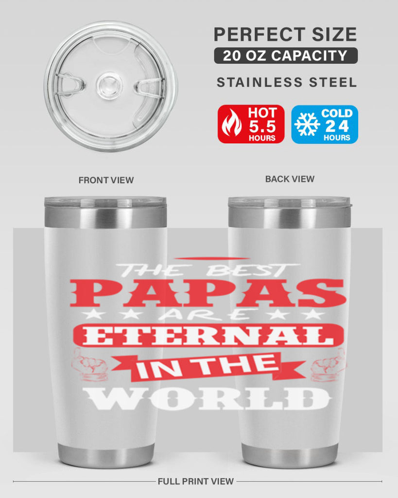 THE BEST PAPAS 108#- grandpa - papa- Tumbler