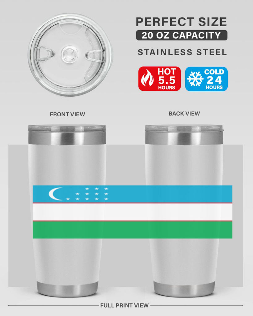 Uzbekistan 8#- world flags- Tumbler