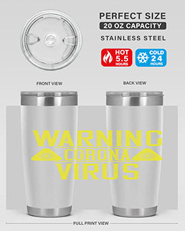 Warning Corona Virus Style 17#- corona virus- Tumbler