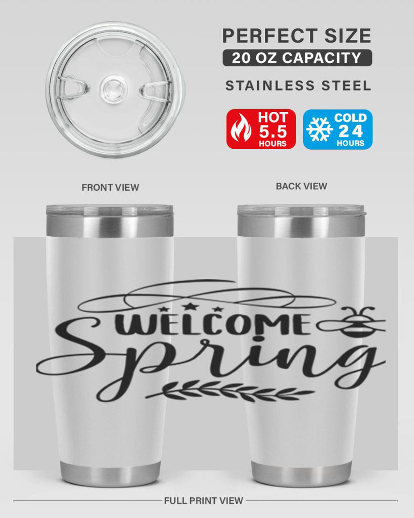 Welcome spring design  594#- spring- Tumbler