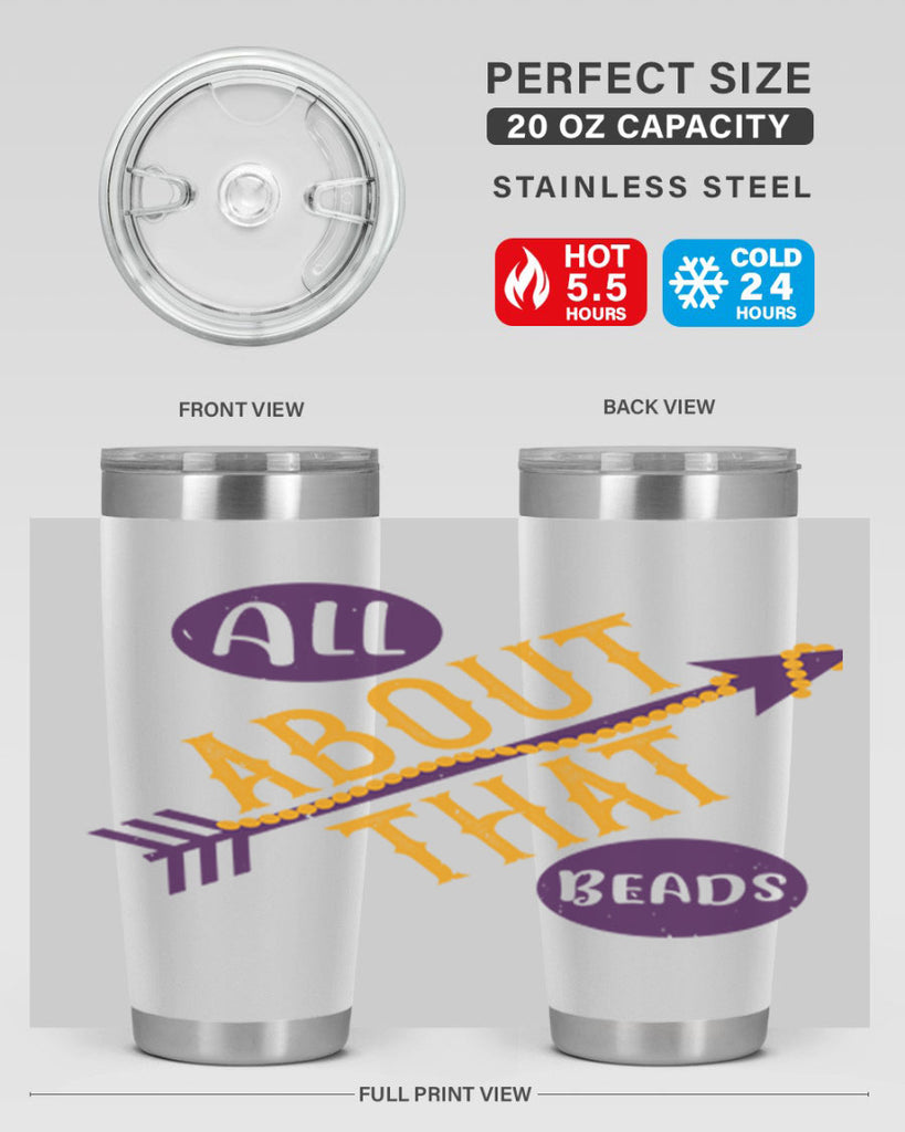 all about that beads 62#- mardi gras- Tumbler