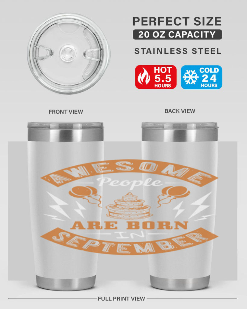 awesome people are born in September Style 17#- birthday- tumbler