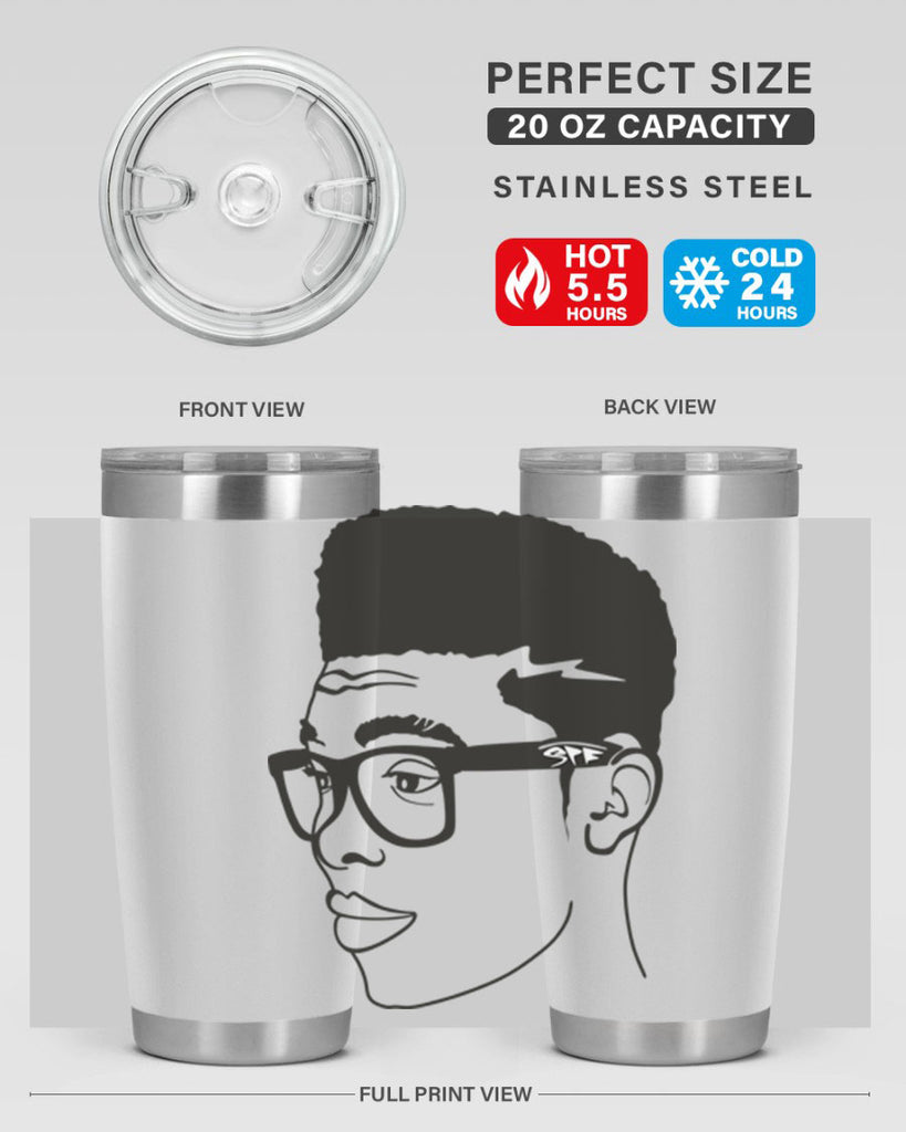 beardman 42#- black men - boys- tumbler