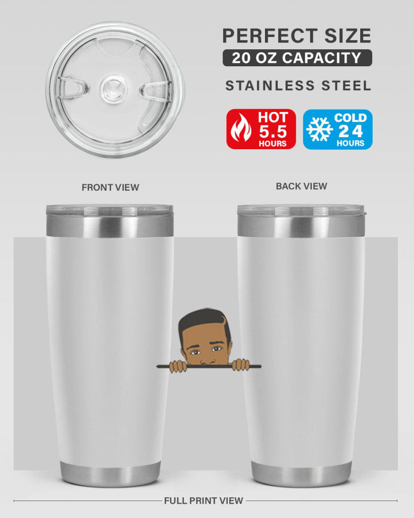 black boy 5#- black men - boys- tumbler