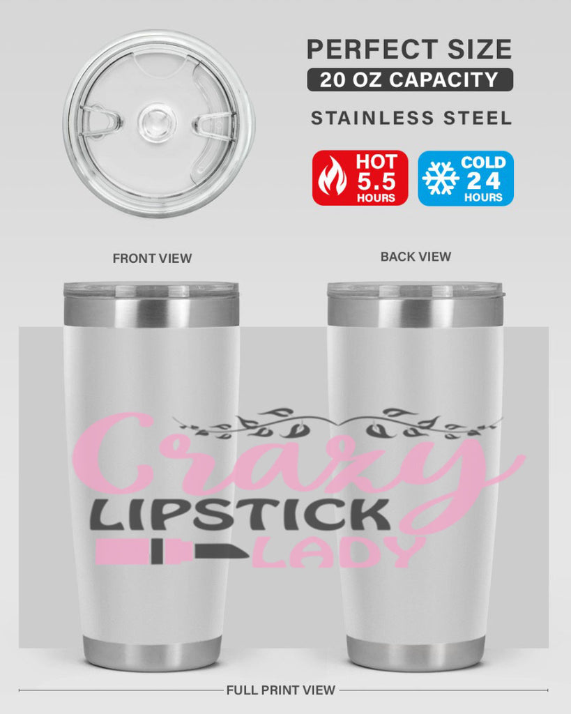 crazy lipstick lady Style 159#- make up- Tumbler