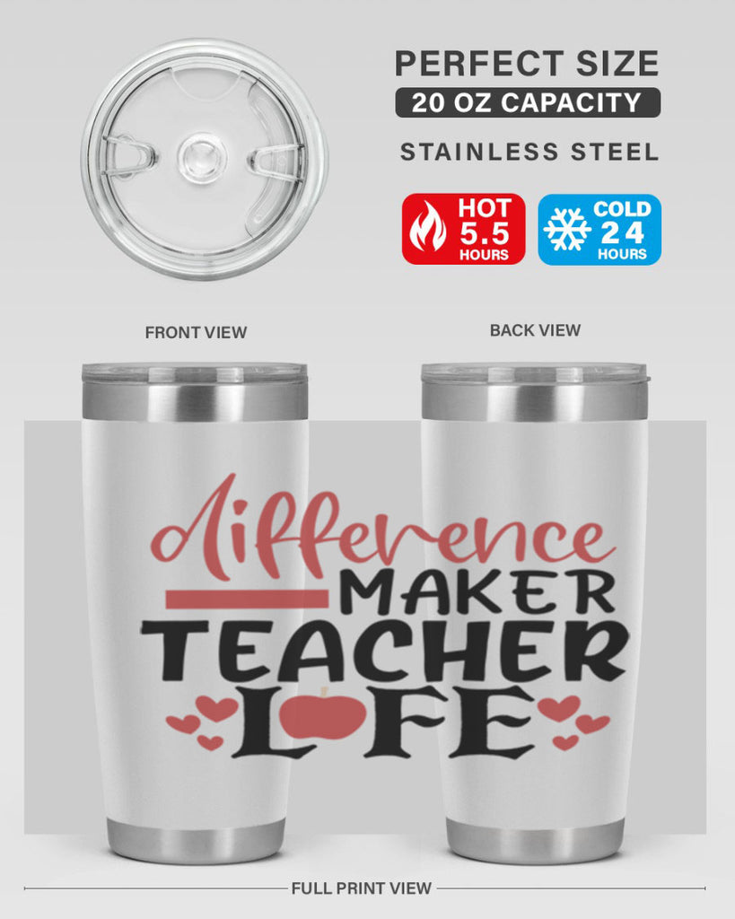 difference maker teacher life Style 184#- teacher- tumbler