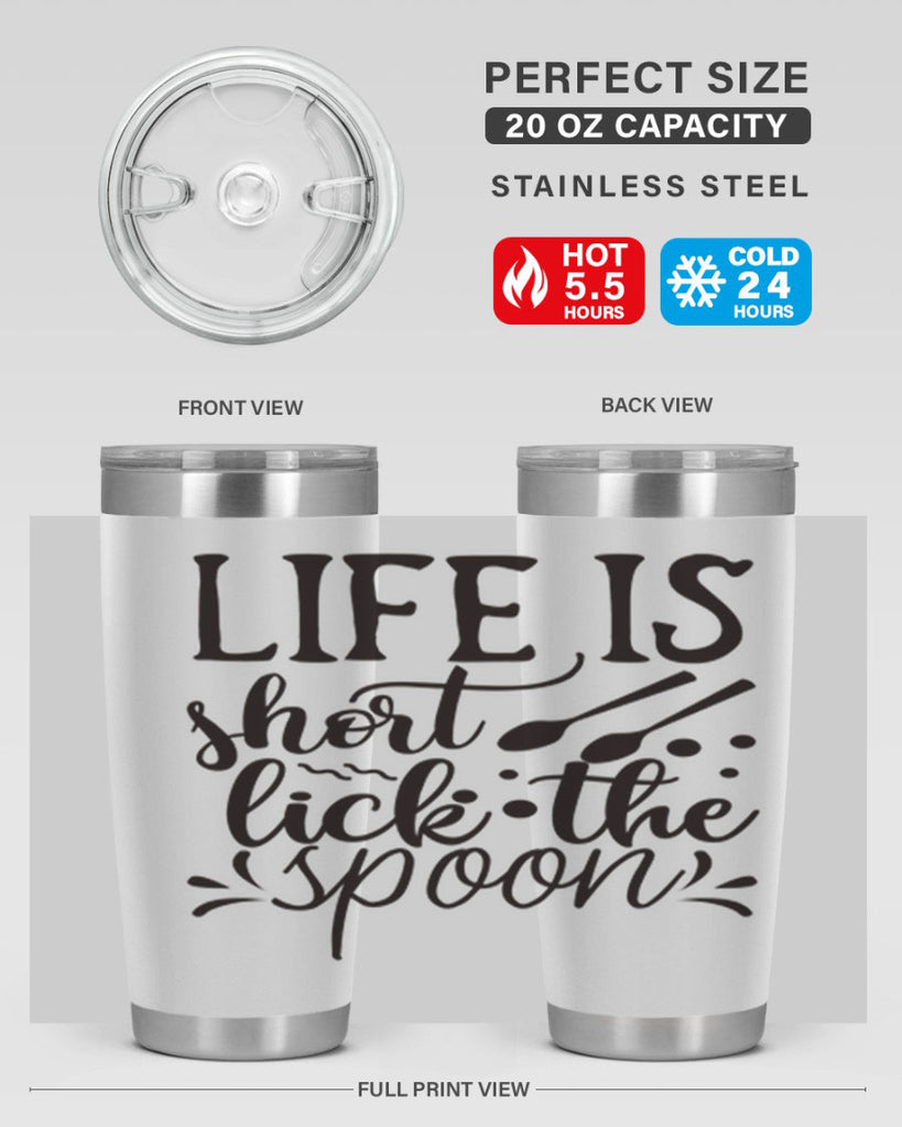 life is short lick the spoon 23#- kitchen- Tumbler