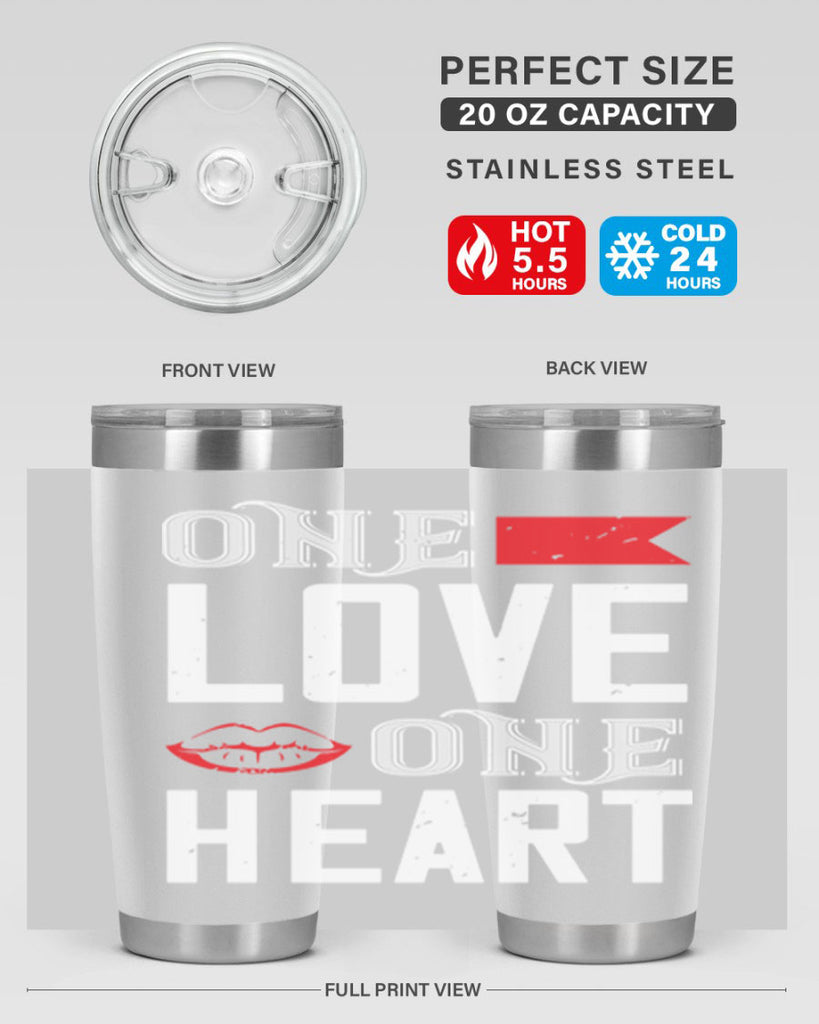 one love one heart 32#- valentines day- Tumbler