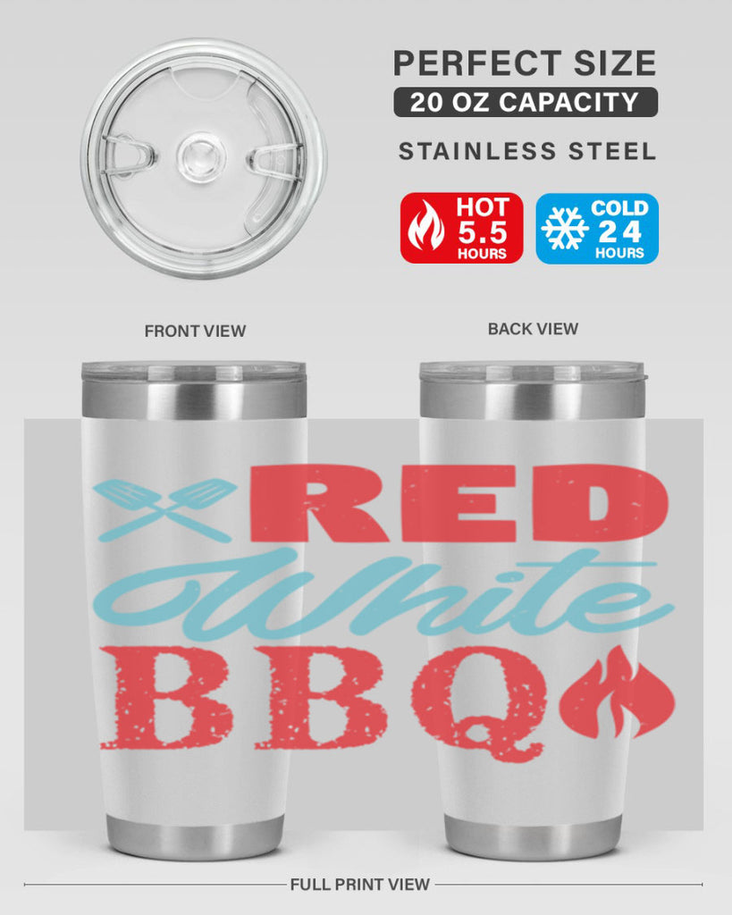 red white bbq 15#- bbq- Tumbler