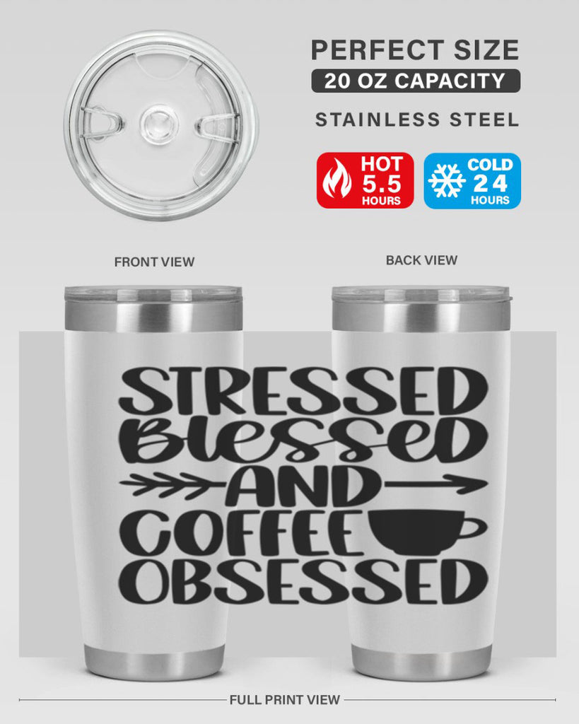 stressed blessed and 26#- coffee- Tumbler