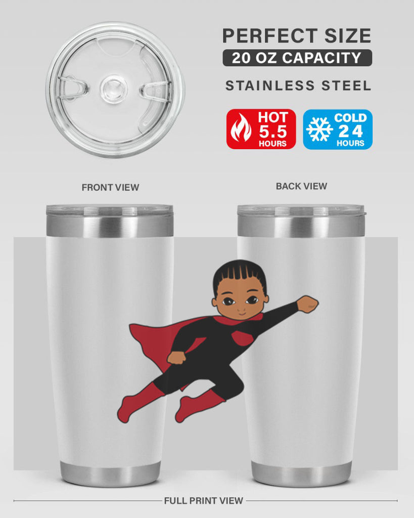 super kid 16#- black men - boys- tumbler
