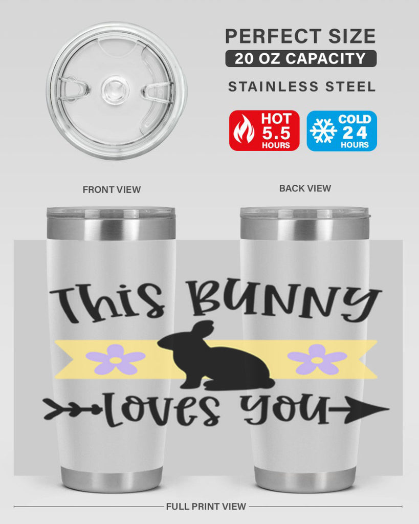 this bunny loves you 10#- easter- Tumbler