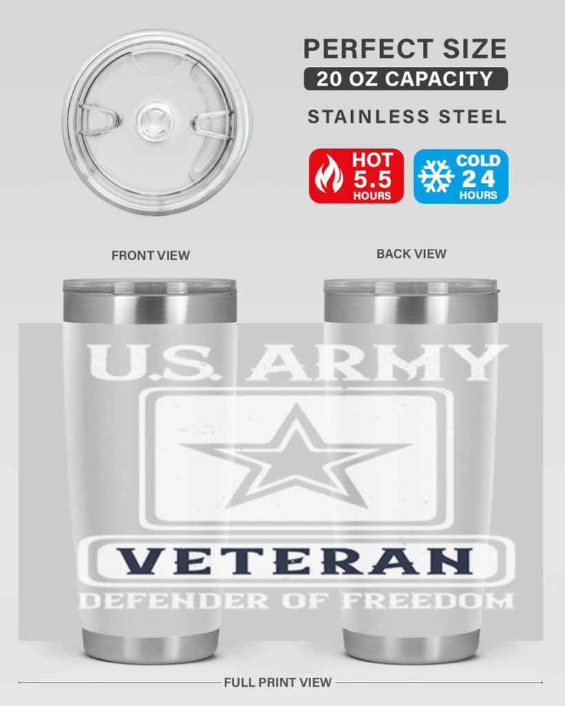 us army veteran defender of freedom 14#- Veterns Day- Tumbler