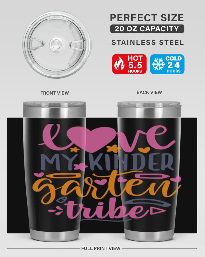 100 love my kinder garten tribe 36#- 100 days of school- Tumbler