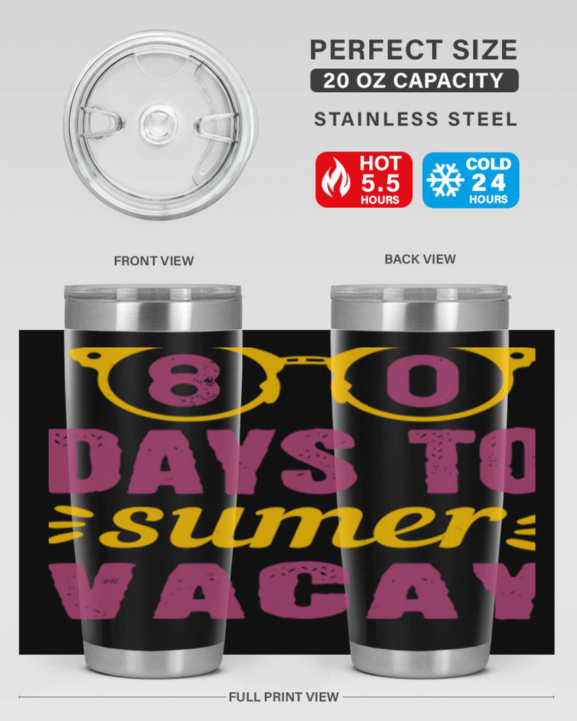 8 days to sumer vacay 1#- 100 days of school- Tumbler