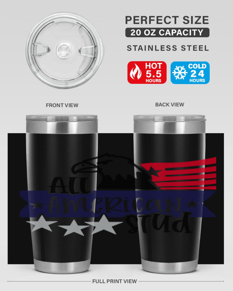 All American Stud Style 142#- Fourt Of July- Tumbler