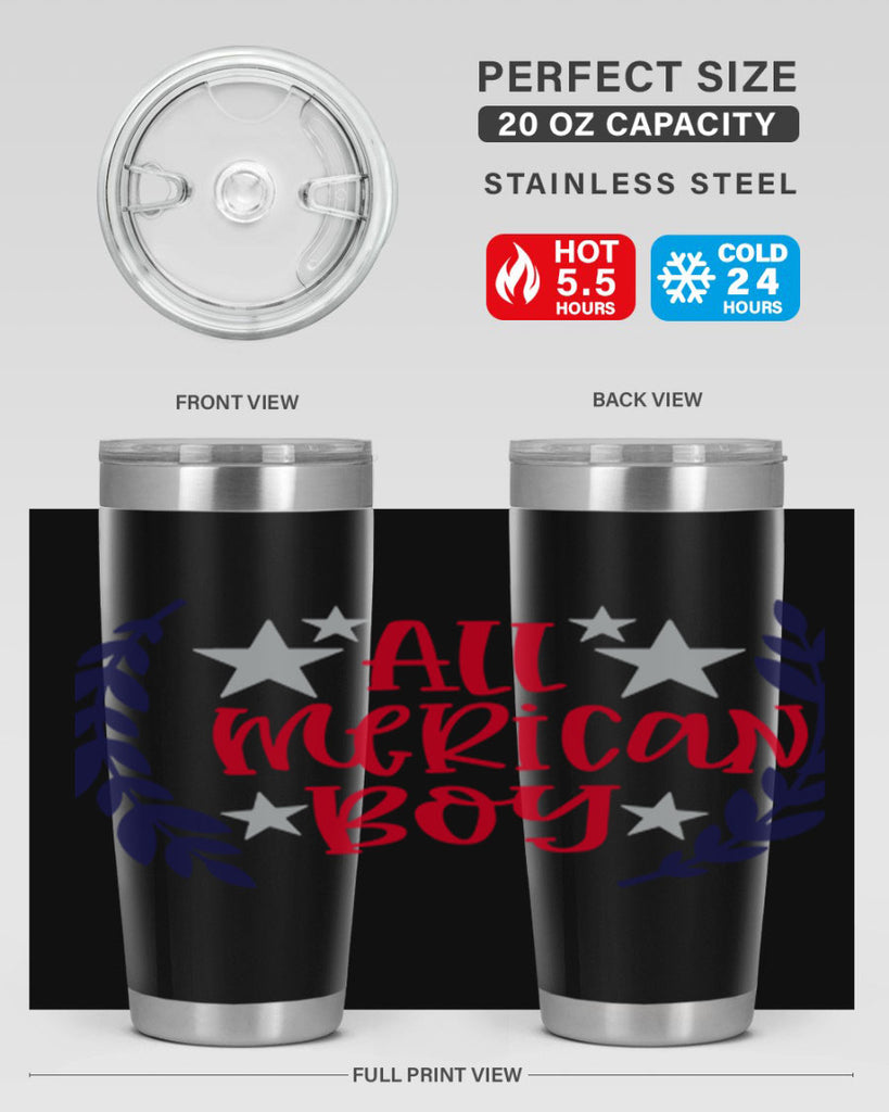 All Merican Boy Style 143#- Fourt Of July- Tumbler