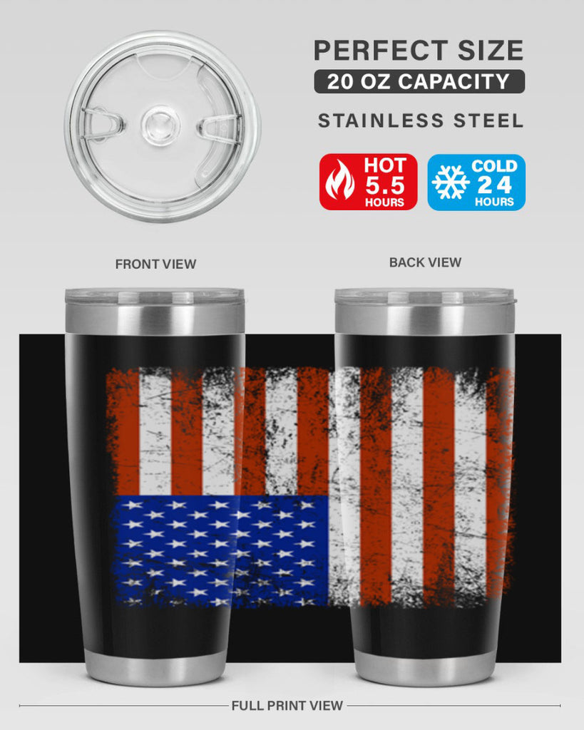 Grunge Flag 52#- Us Flags- Tumbler