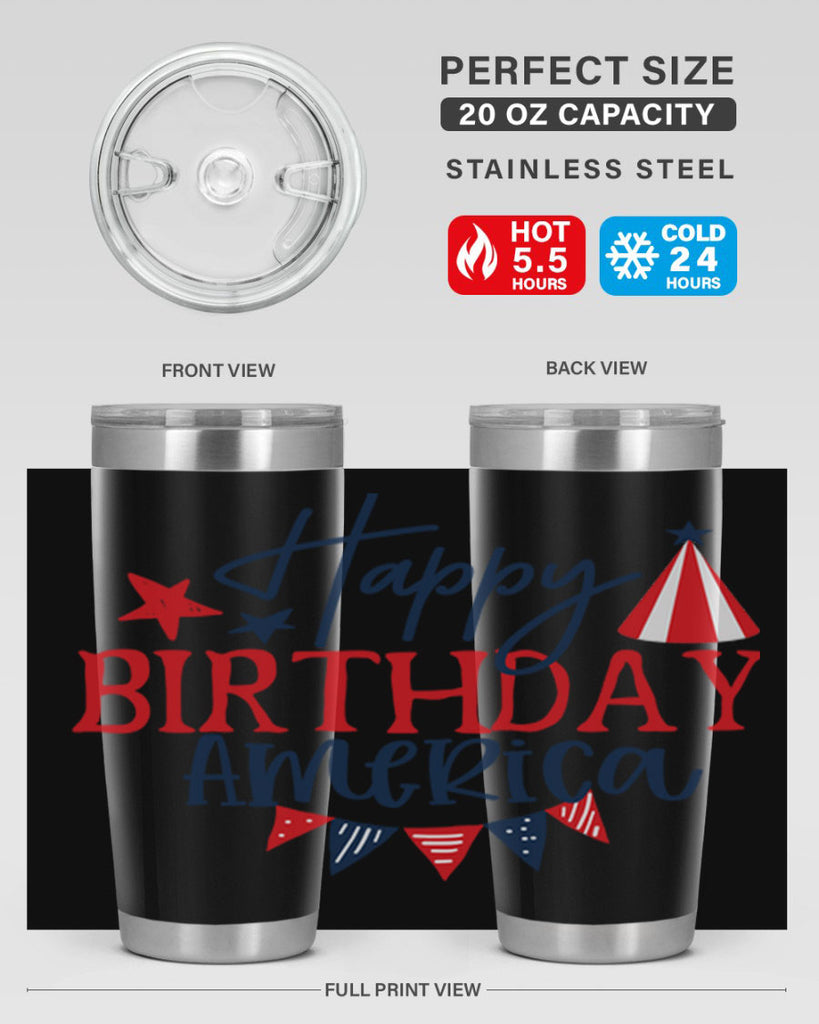 Happy Birthday america Style 30#- Fourt Of July- Tumbler