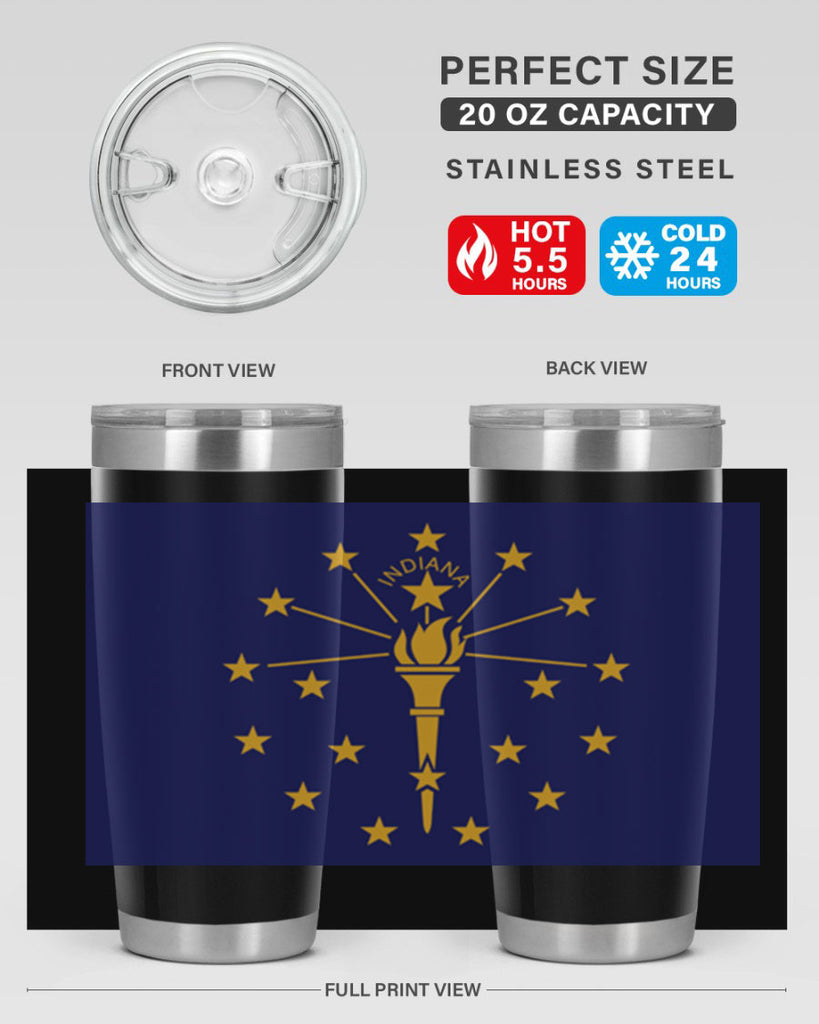 Indiana 38#- Us Flags- Tumbler