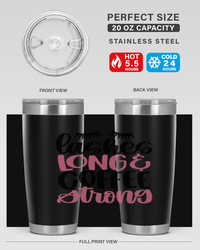 Lashes Long Coffee Strong Style 67#- make up- Tumbler