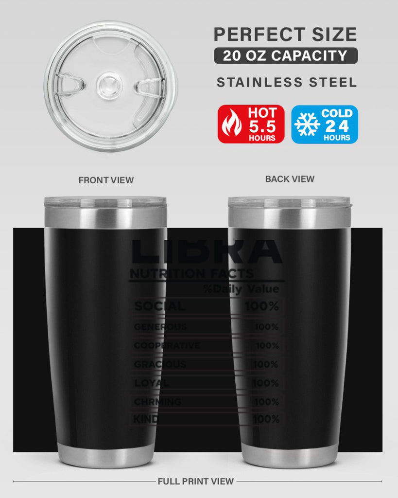 Libra Nutrition Facts 318#- zodiac- Tumbler