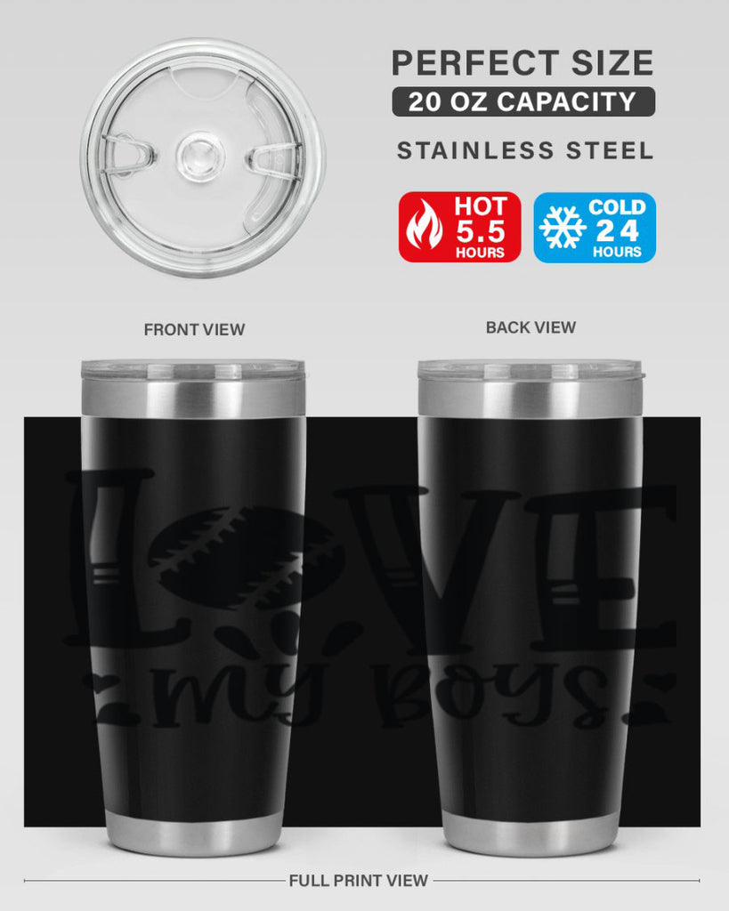 Love My Boys 2053#- baseball- Tumbler