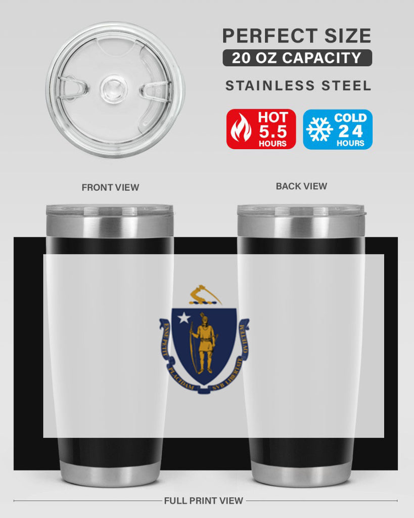 Massachusetts 31#- Us Flags- Tumbler