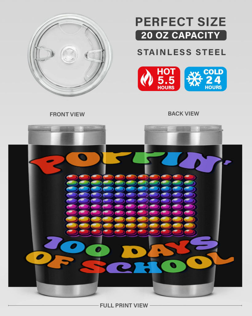 Poppin my way through PNG 54#- 100 days of school- Tumbler