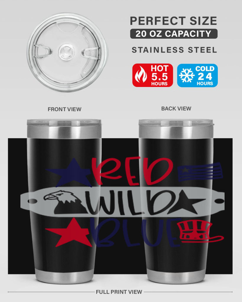 Red Wild Blue Style 171#- Fourt Of July- Tumbler