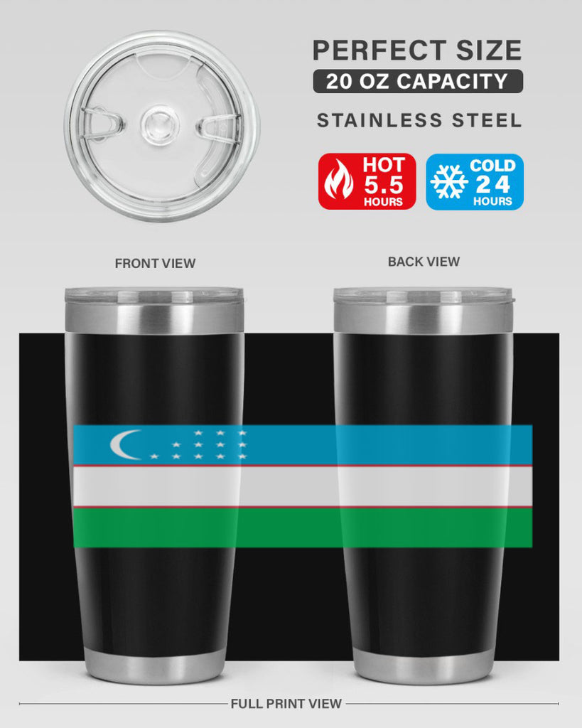 Uzbekistan 8#- world flags- Tumbler