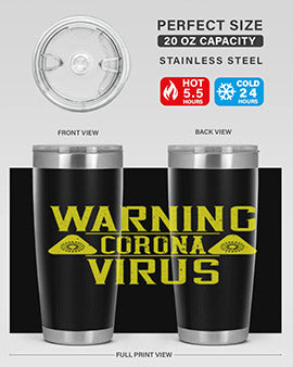 Warning Corona Virus Style 17#- corona virus- Tumbler
