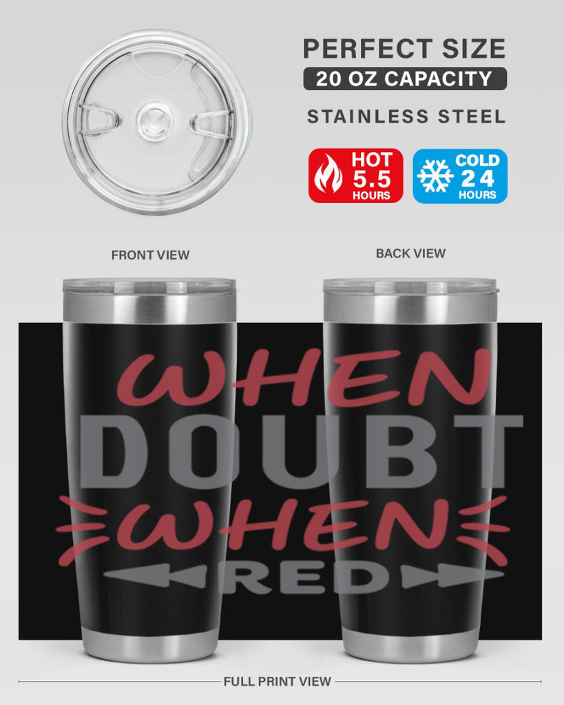 When Doubt Wear Red 154#- fashion- Cotton Tank