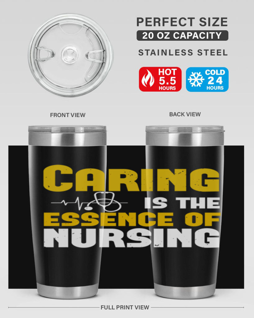 caring is the essence of Style 250#- nurse- tumbler