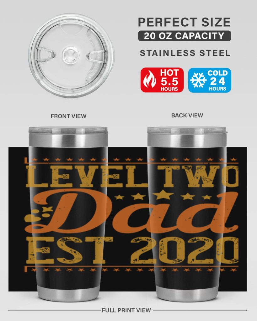 level dad est 189#- fathers day- Tumbler