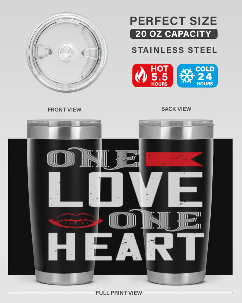 one love one heart 32#- valentines day- Tumbler