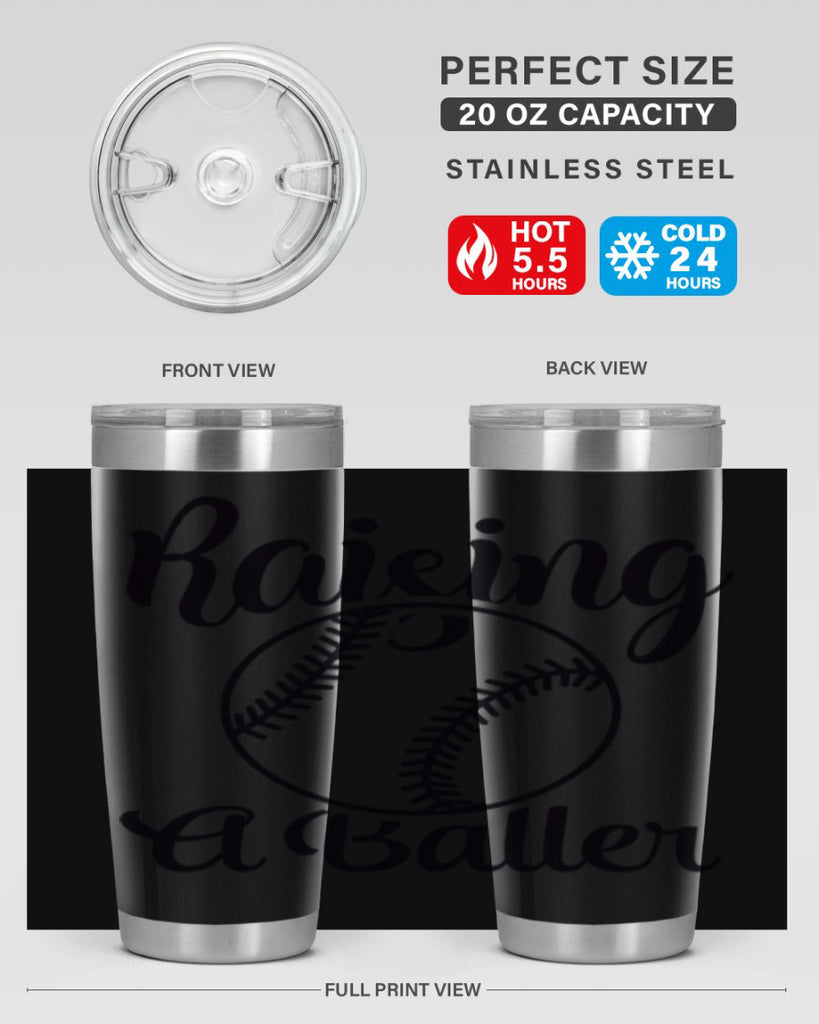 raising a baller 2277#- softball- Tumbler