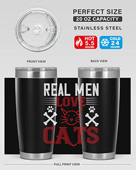 real man love cats Style 113#- cat- Tumbler